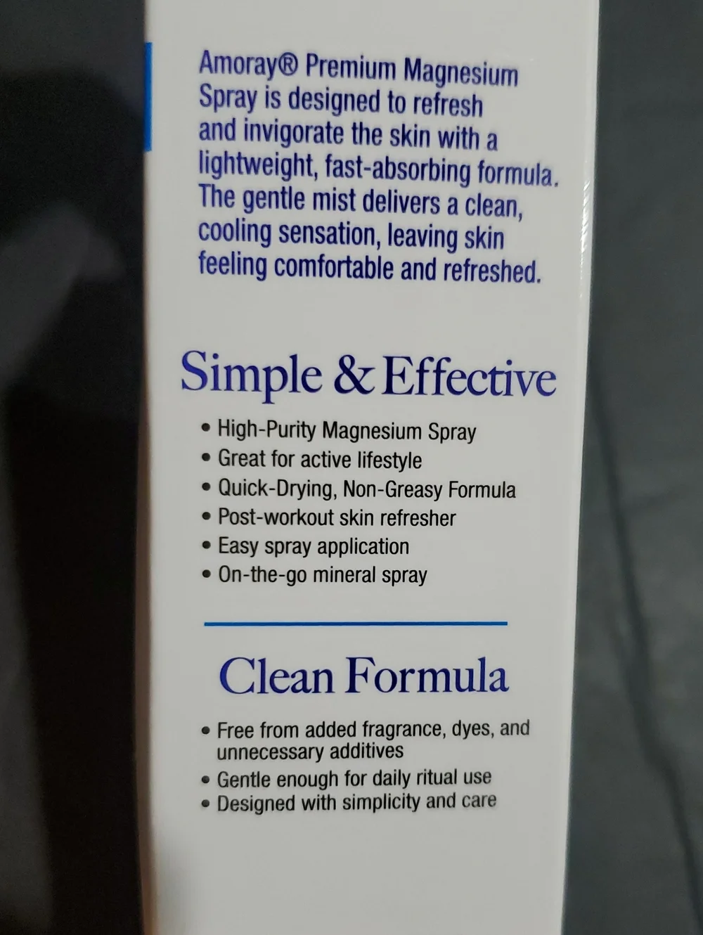 Fast-absorbing non greasy Epsom salt enriched Magnesium spray brand new